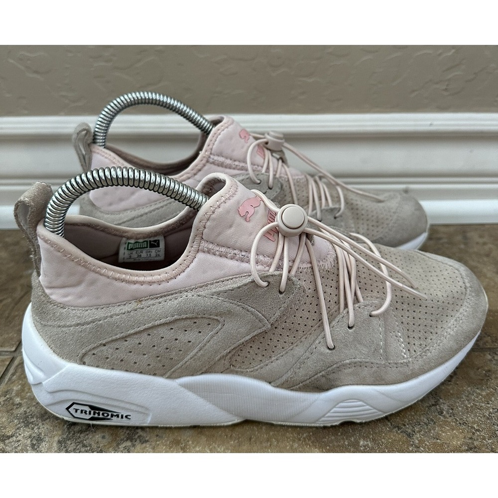 Puma Trinomic Womens Trainers Sneakers Gym  Beige Size 7.5 Read Description